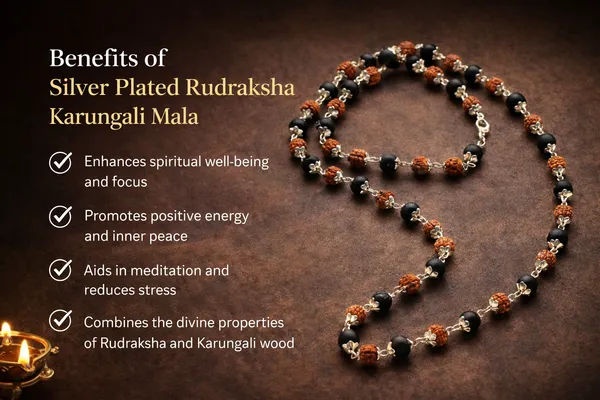Rudraksha_&_Karungali_Mala_With_Silver_Capping_For_Protection,_Grounding_&_Spiritual_Balance