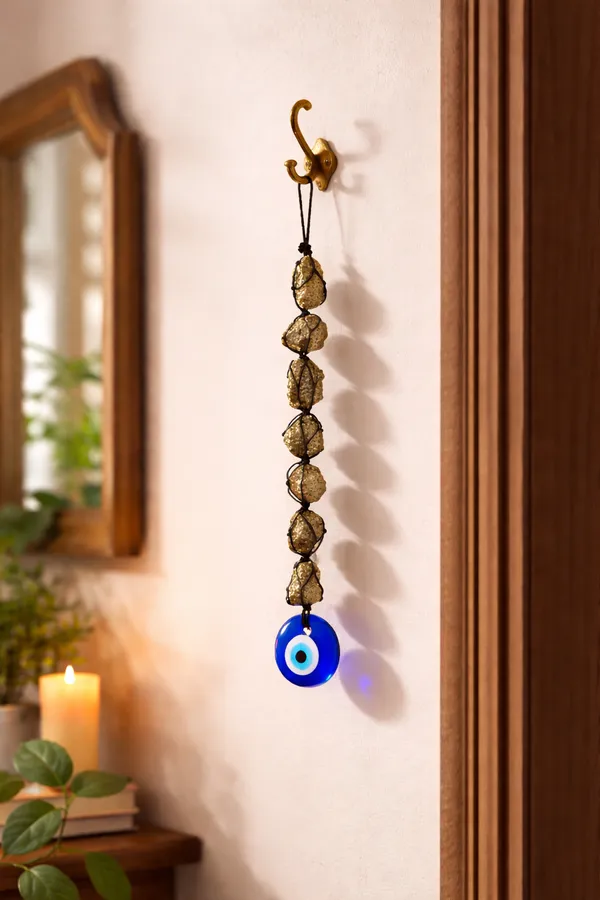 Raw_Pyrite_Stone_Set_(7_Pcs)_With_Evil_Eye_Hanging_Charm_For_Wealth_Protection_&_Positivity