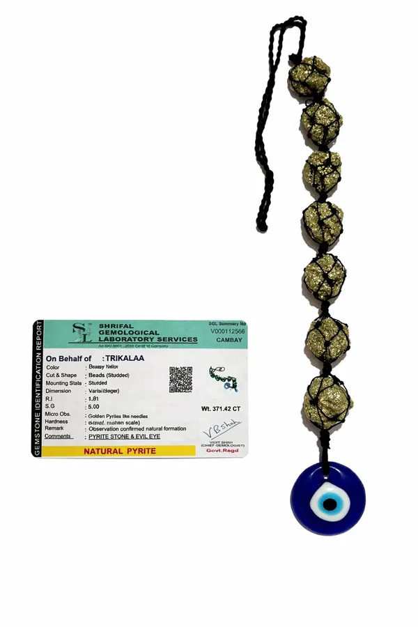 Raw_Pyrite_Stone_Set_(7_Pcs)_With_Evil_Eye_Hanging_Charm_For_Wealth_Protection_&_Positivity