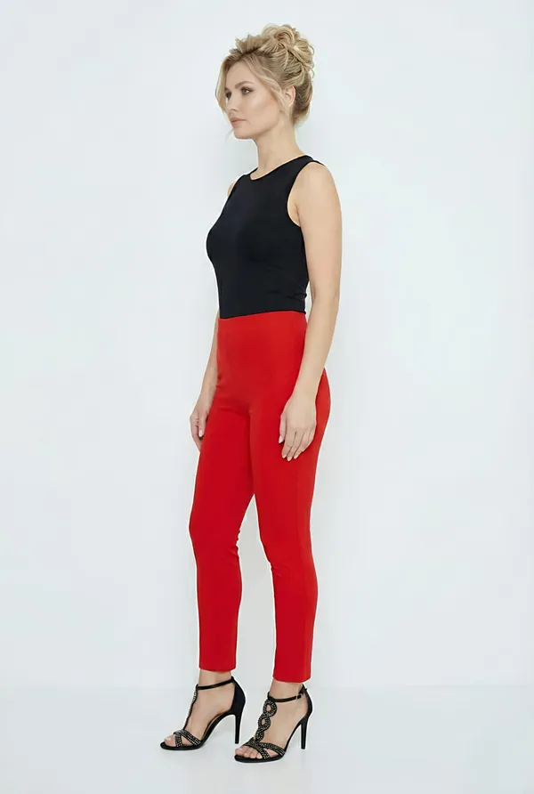 Red_Cotton_Lycra_Premium_Ankle_Length_Leggings_For_Women