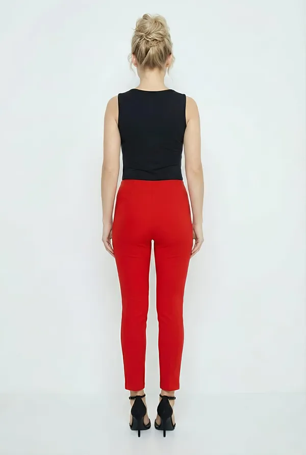 Red_Cotton_Lycra_Premium_Ankle_Length_Leggings_For_Women