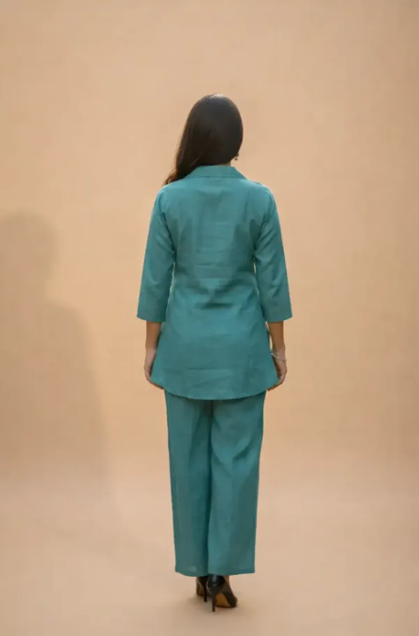 Teal_Green_Premium_Vatican_Embroidered_Co-Ord_Set_For_Women