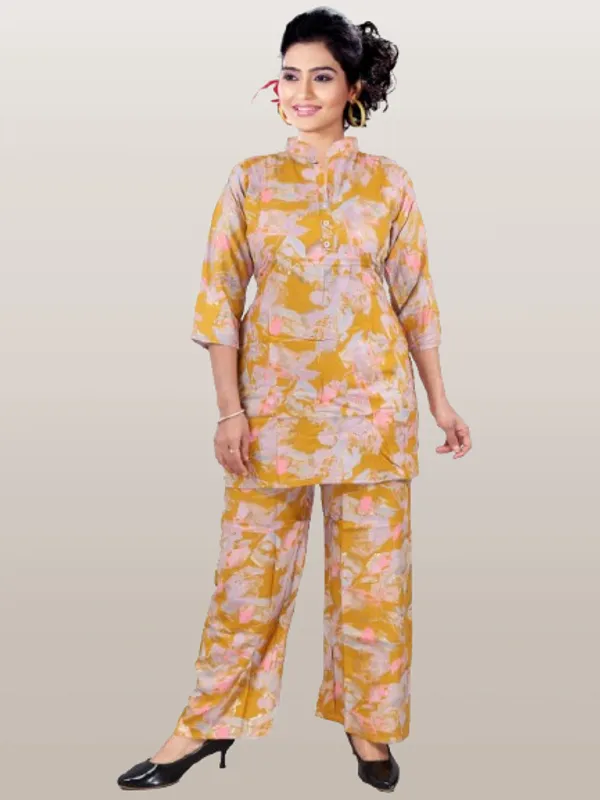 Yellow_Premium_Vatican_Printed_Co-Ord_Set_For_Women