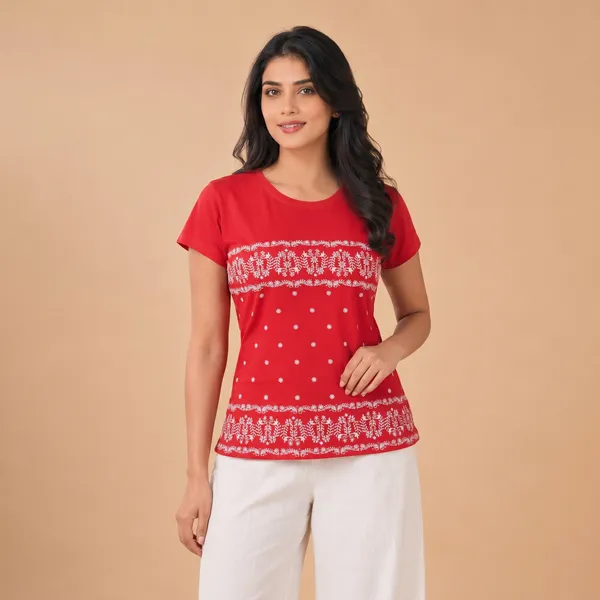 Red_Floral_Print_Cotton_T-Shirt