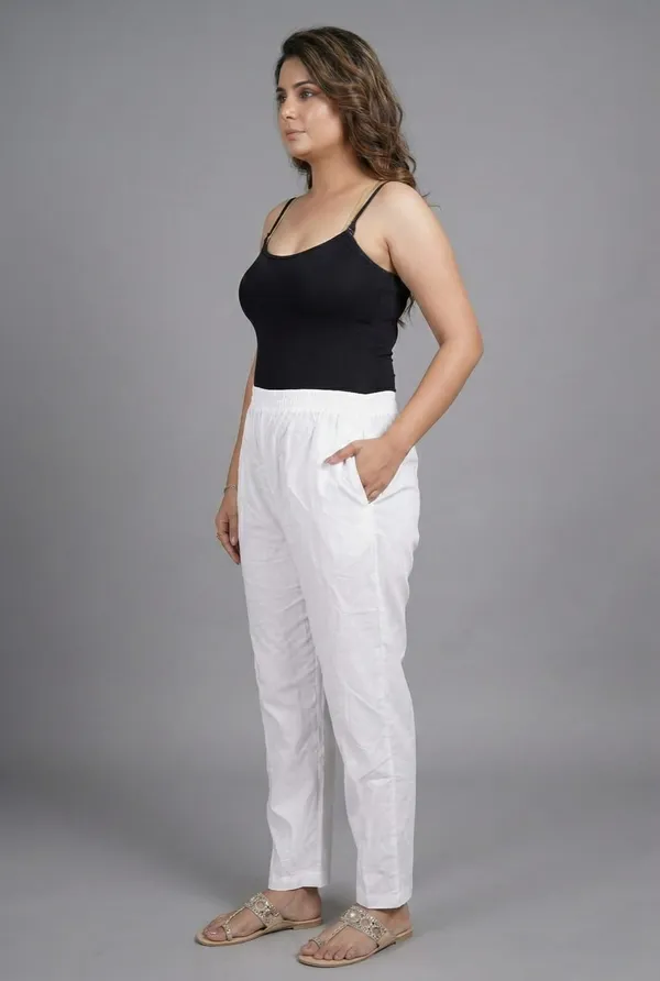 White_Rayon_Premium_Straight_Fit_Pants_For_Women