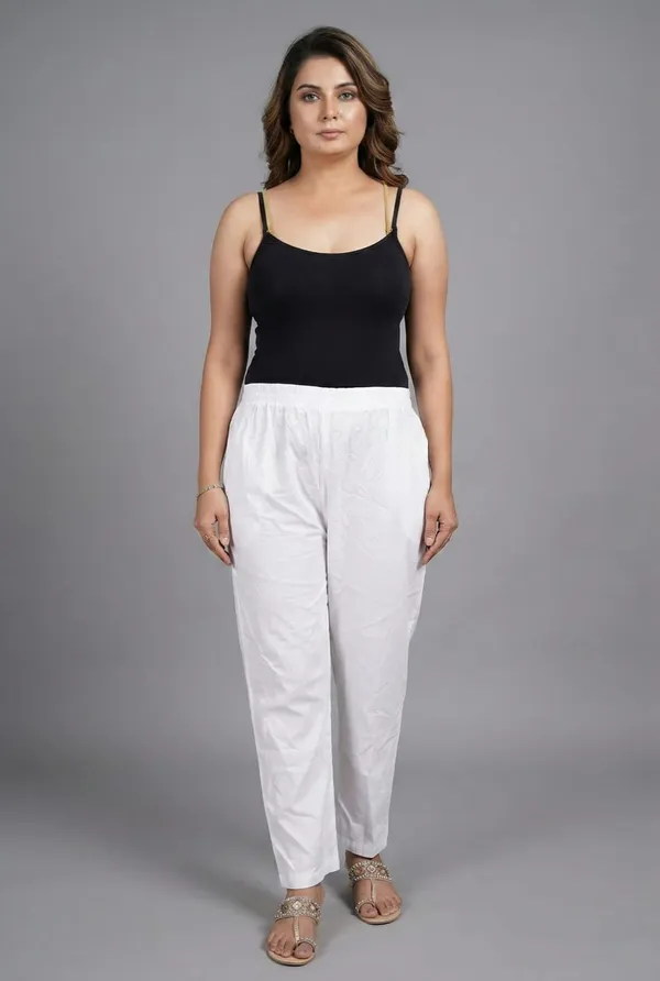 White_Rayon_Premium_Straight_Fit_Pants_For_Women