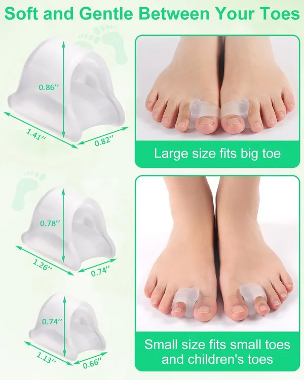 White_Toe_Separator_For_Feet_Toe_Spacers_Correct_Toes_Yoga_Silicone_Hammer_Toe_Corrector_For_Women_&_Men_Correct_Toe_Straighteners_For_Overlapping_Toes