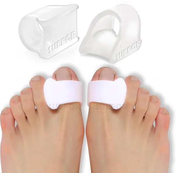 White_Toe_Separator_For_Feet_Toe_Spacers_Correct_Toes_Yoga_Silicone_Hammer_Toe_Corrector_For_Women_&_Men_Correct_Toe_Straighteners_For_Overlapping_Toes
