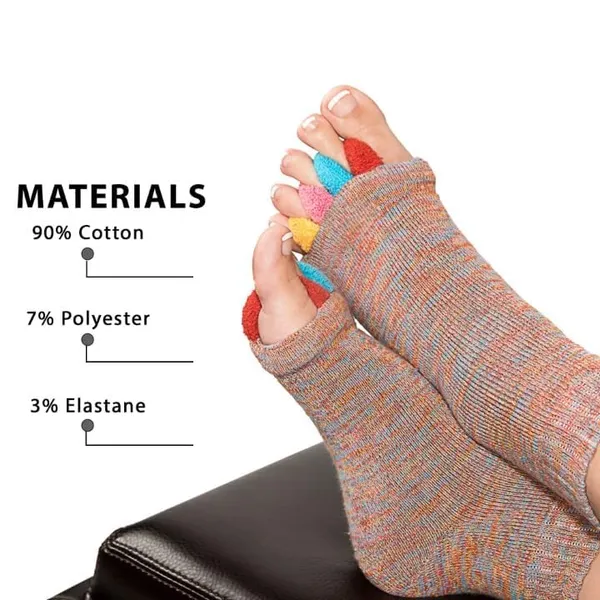 Black_Cotton_Foot_Alignment_Socks_5_Finger_Toe_Separator_For_Men_&_Women_Plantar_Fasciitis_Leg_Foot_Pain_Relief_Bunion_Corrector_Hallux_Valgus_Orthopaedic_Socks_For_Office_Yoga_Gym