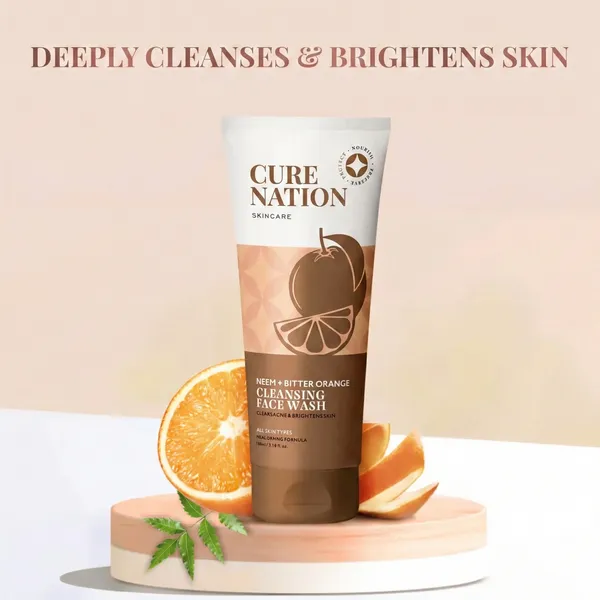Brown_And_White_Cleansing_Face_Wash_With_Neem_And_Bitter_Orange_And_Silksplash