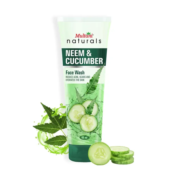 Green_And_White_Multani_Naturals_Neem_And_Cucumber_Face_Wash_For_Men_&_Women