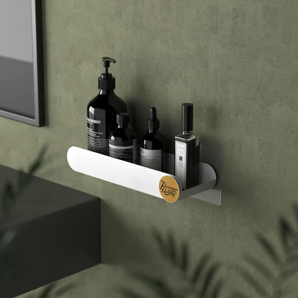 Pack_Of_2_Black_And_White_Self_Adhesive_Bathroom_Floating_Shelf