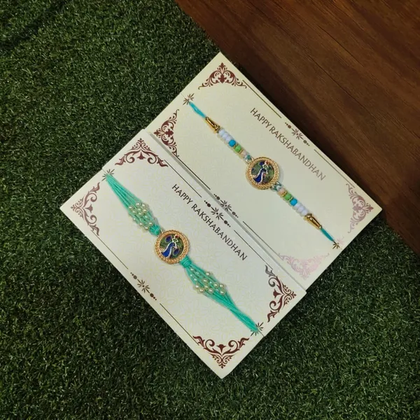 Peacock_design_Bhaiya_Bhabhi_Rakhi_Combo