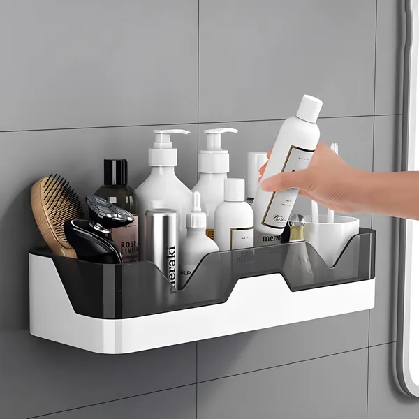 White_Shelf_Adhesive_Wall_Mounted_Plastic_Shelf_Organizer