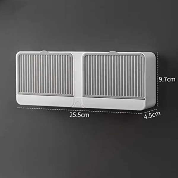 White_Color_Bathroom_Soap_Dish_Dispenser_Drainage