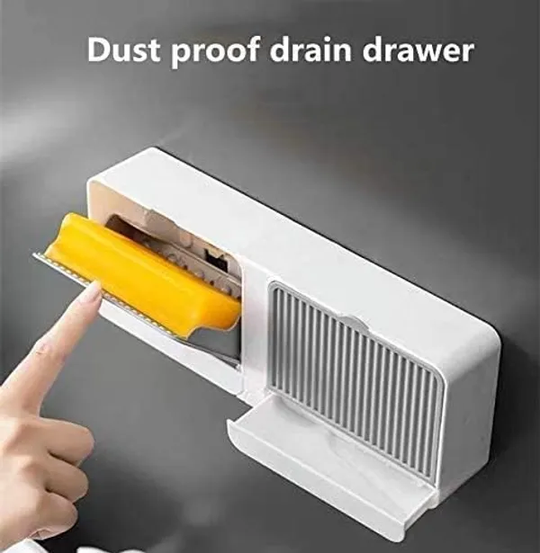 White_Color_Bathroom_Soap_Dish_Dispenser_Drainage