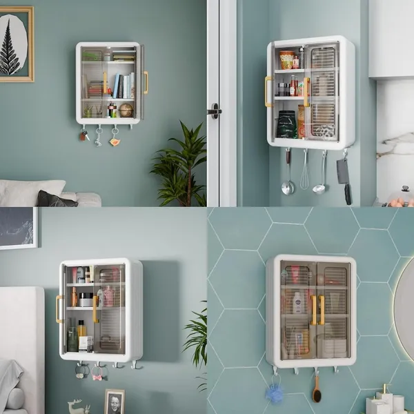 White_Color_Smartspace_3_Layer_No_Drill_Storage_Organizer