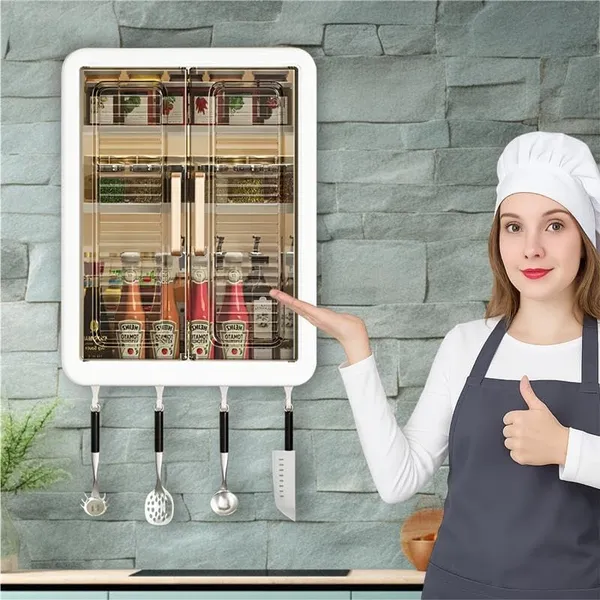 White_Color_Smartspace_3_Layer_No_Drill_Storage_Organizer