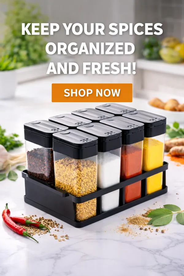 Set_Of_8_Black_Transparent_Multipurpose_Spice_Jar_With_Tray