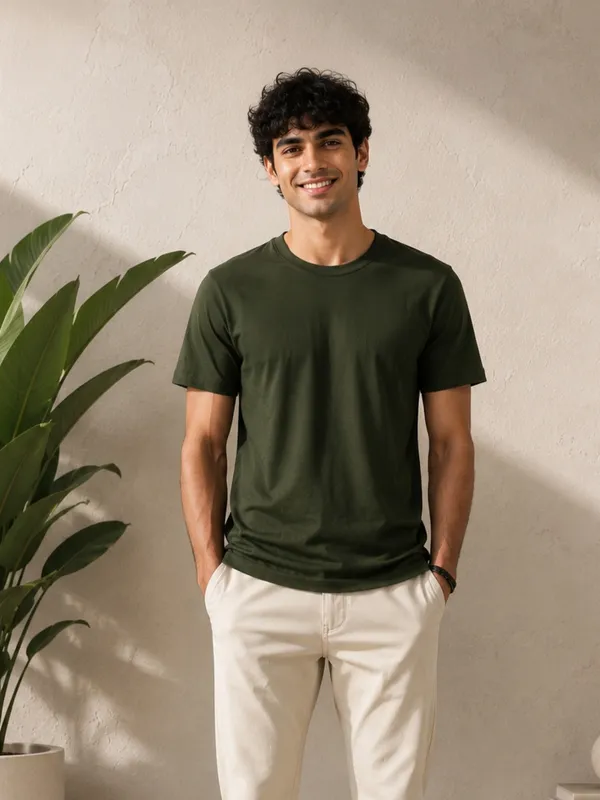 Men's_Cotton_T-shirt,_Green