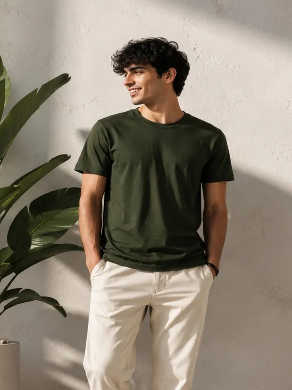 Men's_Cotton_T-shirt,_Green