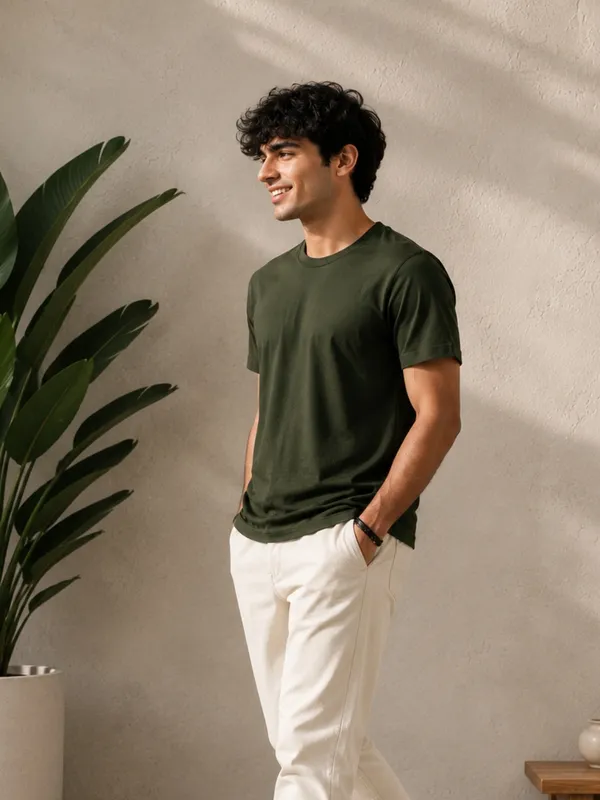 Men's_Cotton_T-shirt,_Green