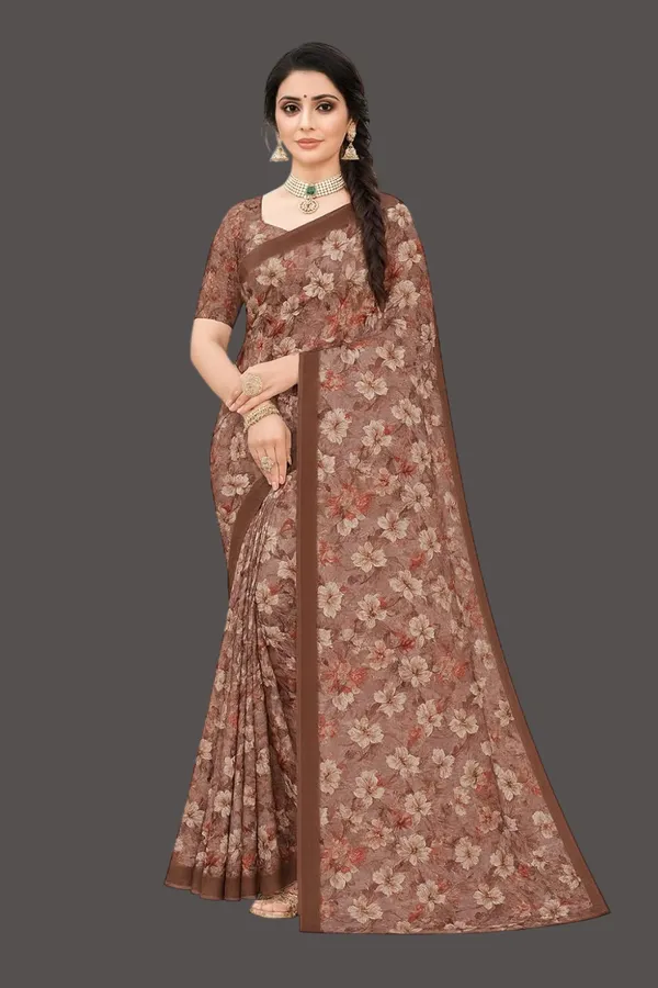 Brown_Premium_Satin_Silk_Saree_For_Women