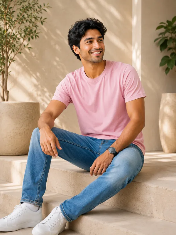 Men's_Cotton_T-shirt,_Pink