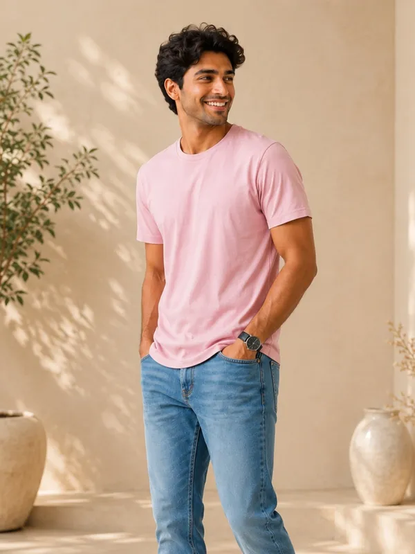Men's_Cotton_T-shirt,_Pink