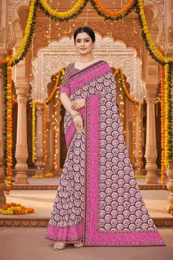 Multicolour_Premium_Cotton_Saree_For_Women