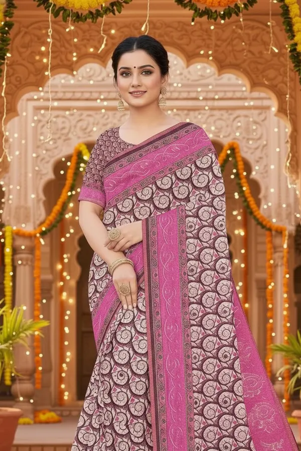 Multicolour_Premium_Cotton_Saree_For_Women
