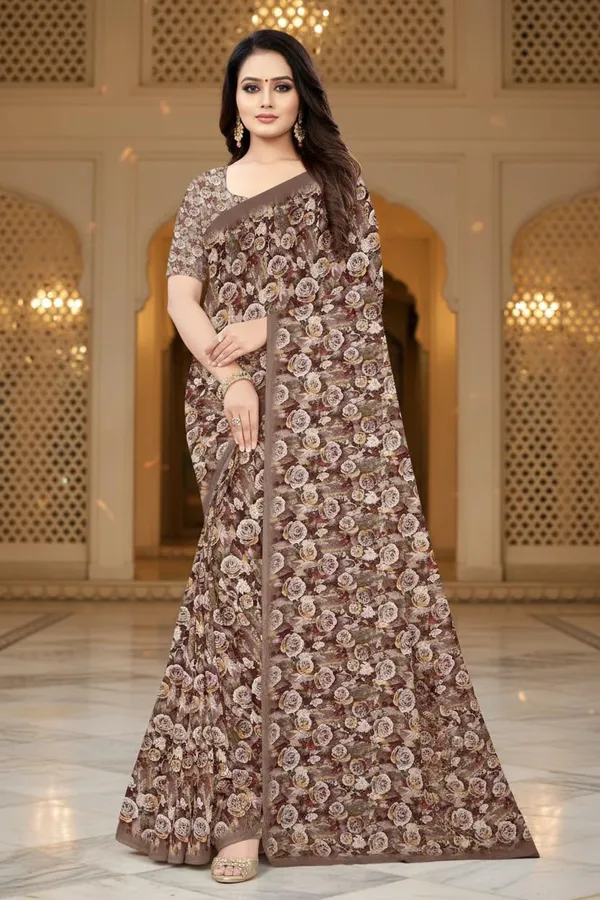 Brown_Premium_Satin_Silk_Saree_For_Women