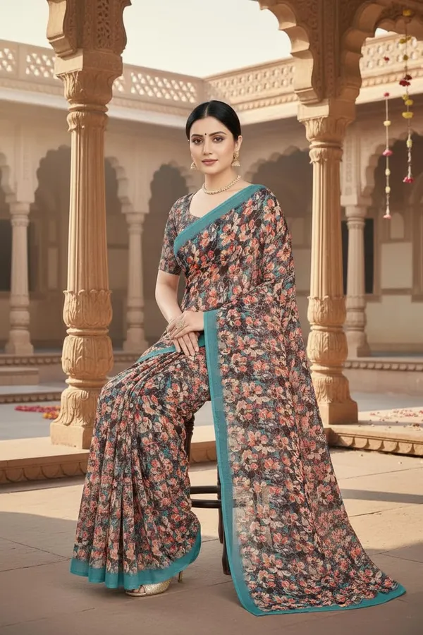 Aquamarine_Premium_Satin_Silk_Saree_For_Women