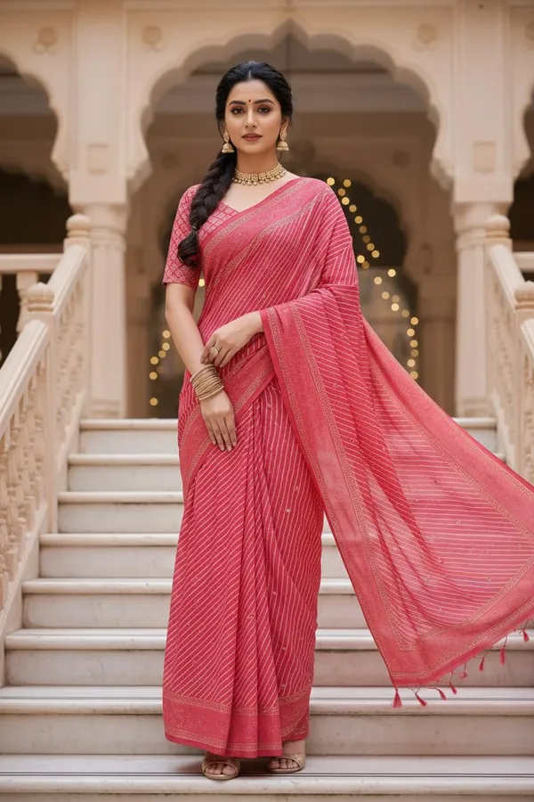 Red_Premium_Cotton_Saree_For_Women