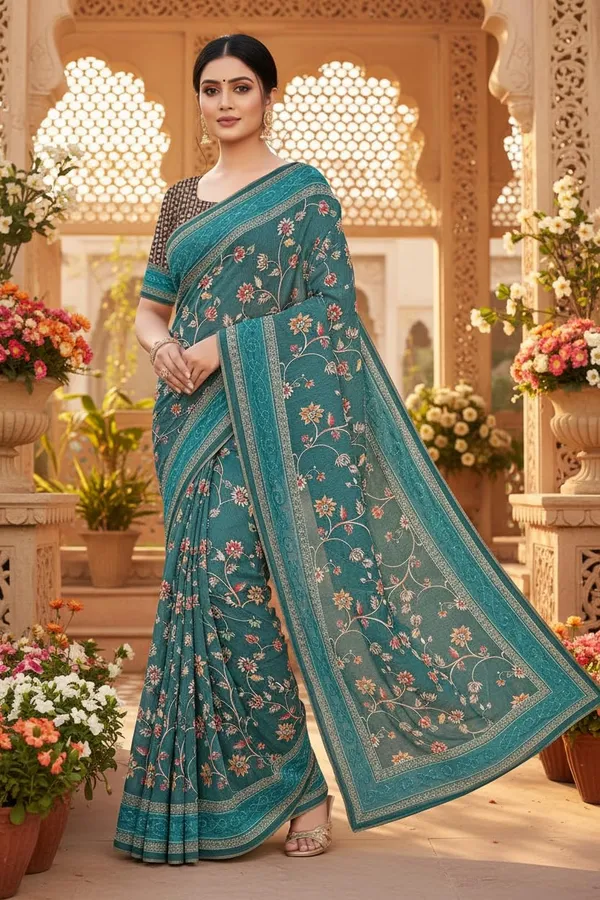 Midnight_Blue_Premium_Cotton_Saree_For_Women