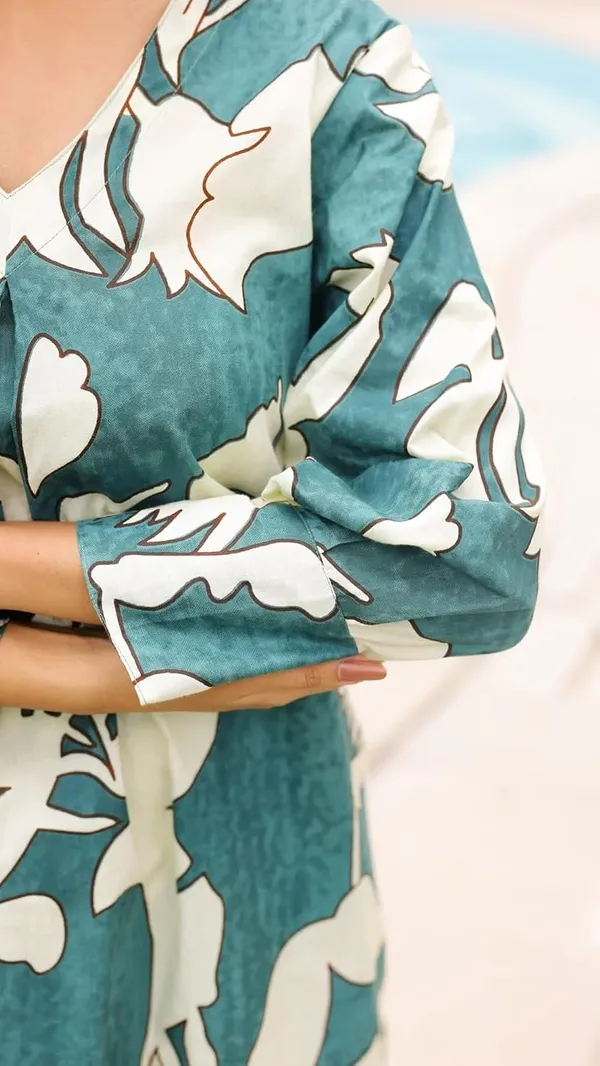 Blue_Premium_Rayon_Slub_Co-Ord_Set_For_Women