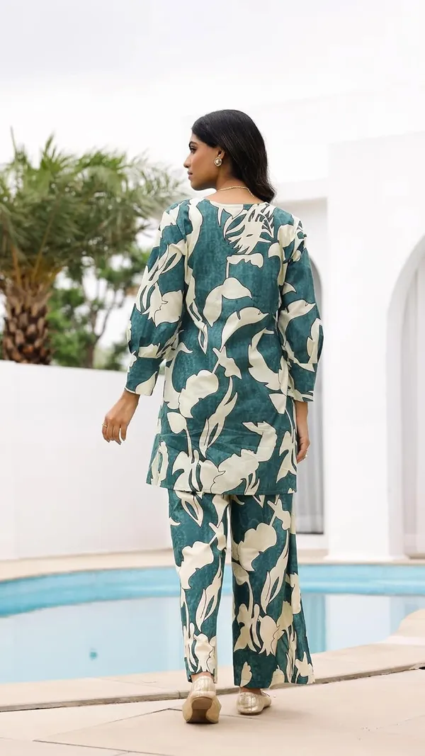 Blue_Premium_Rayon_Slub_Co-Ord_Set_For_Women