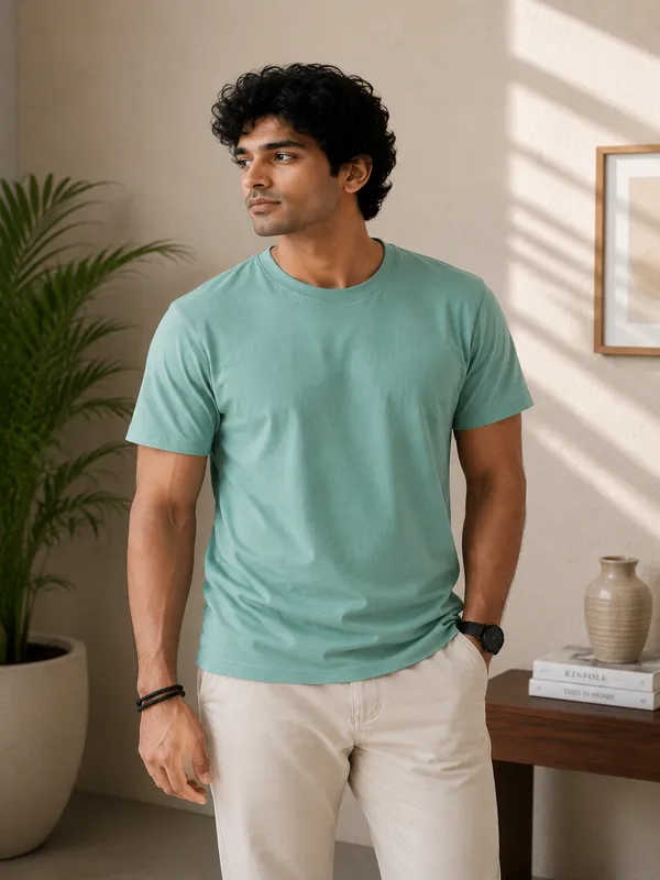 Men's_Cotton_T-shirt,_Saga_Green