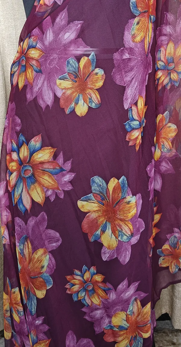 Deep_Plum_goergette_Saree