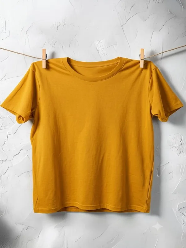 Men's_Cotton_T-shirt,_Musturd
