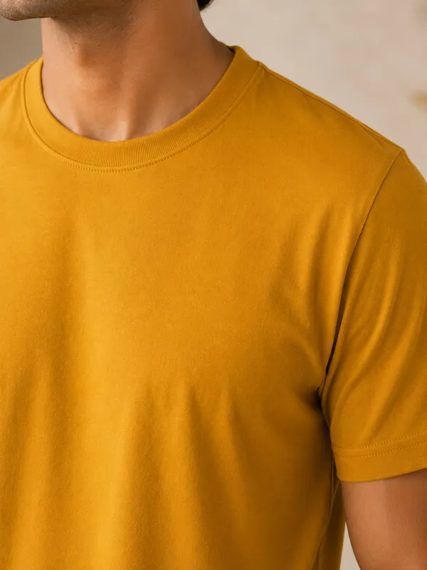 Men's_Cotton_T-shirt,_Musturd