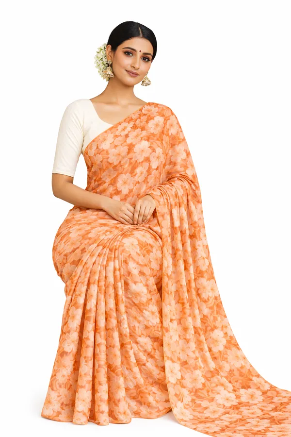 Soft_Peach_Floral_Printed_georgette_saree