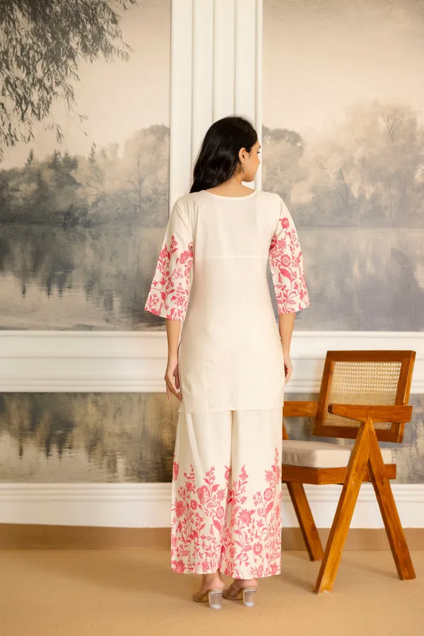 Off-White_Floral_Slub_Co-Ord_Set_For_Women