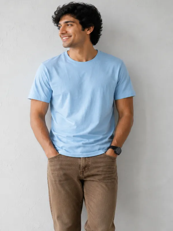 Men's_Cotton_T-shirt,_Light_Blue