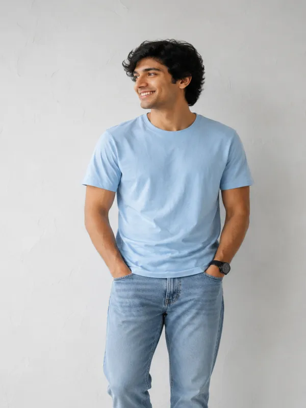 Men's_Cotton_T-shirt,_Light_Blue