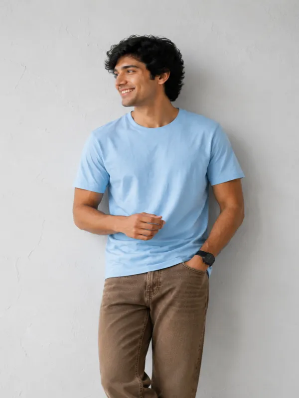 Men's_Cotton_T-shirt,_Light_Blue