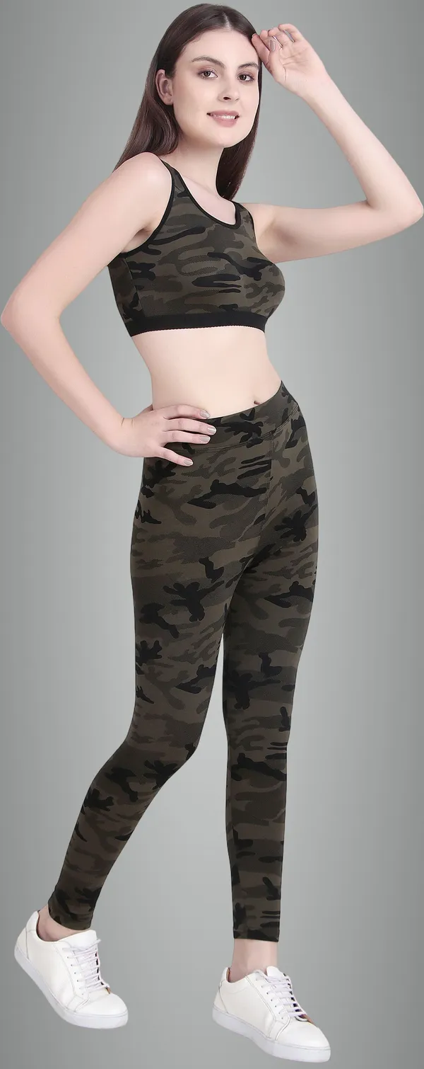 Olive_Green_Camouflage_And_Black_Lycra_Blend_Solid_Printed_Tights_And_Sport_Bras_For_Women_Pack_Of_4