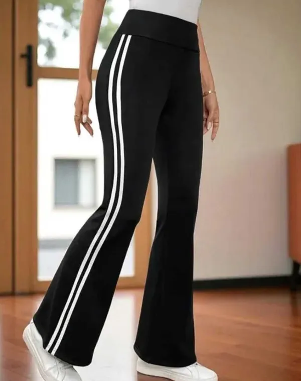 Black_And_White_Lycra_Blend_Flared_Trousers_For_Women