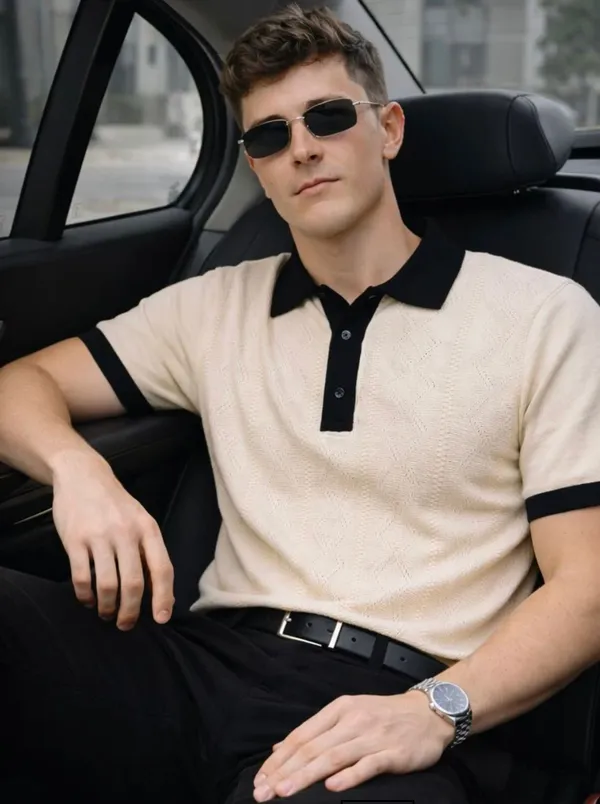 Off-white_and_black_polo_T-shirt_for_men