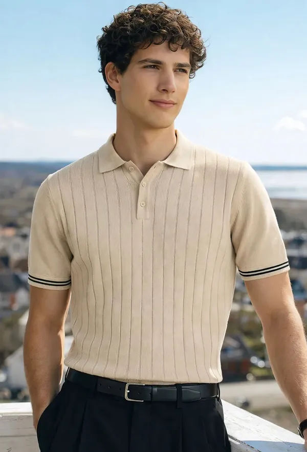 Light_coffee_T-shirt_polo_for_men